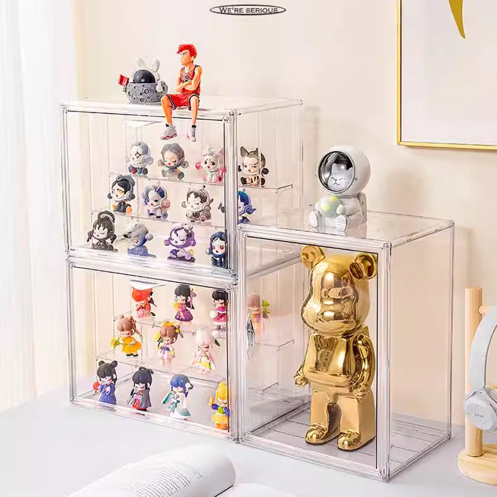 ตู้ใส่โมเดล กล่องใส่โมเดล ชั้นวาง art toy ประหยัดพื้นที่ วางเป็นชั้นๆ ง่ายต่อการจัดเก็บ ความโปร่งใสสูง
