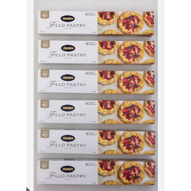 Filo pastry แผ่นแป้งฟิโลแช่แข็ง Antoniou 375 g / ส่งแบบ Seller owner fleet เท่านั้น