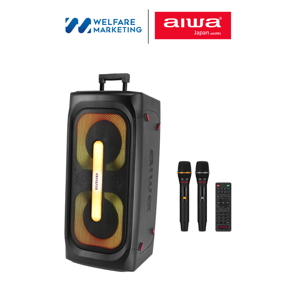[ผ่อน 0%] AIWA SS-X400DSP PRO (Gen II) Party Speaker ลำโพงบลูทูธปาร์ตี้ SUPER BASS