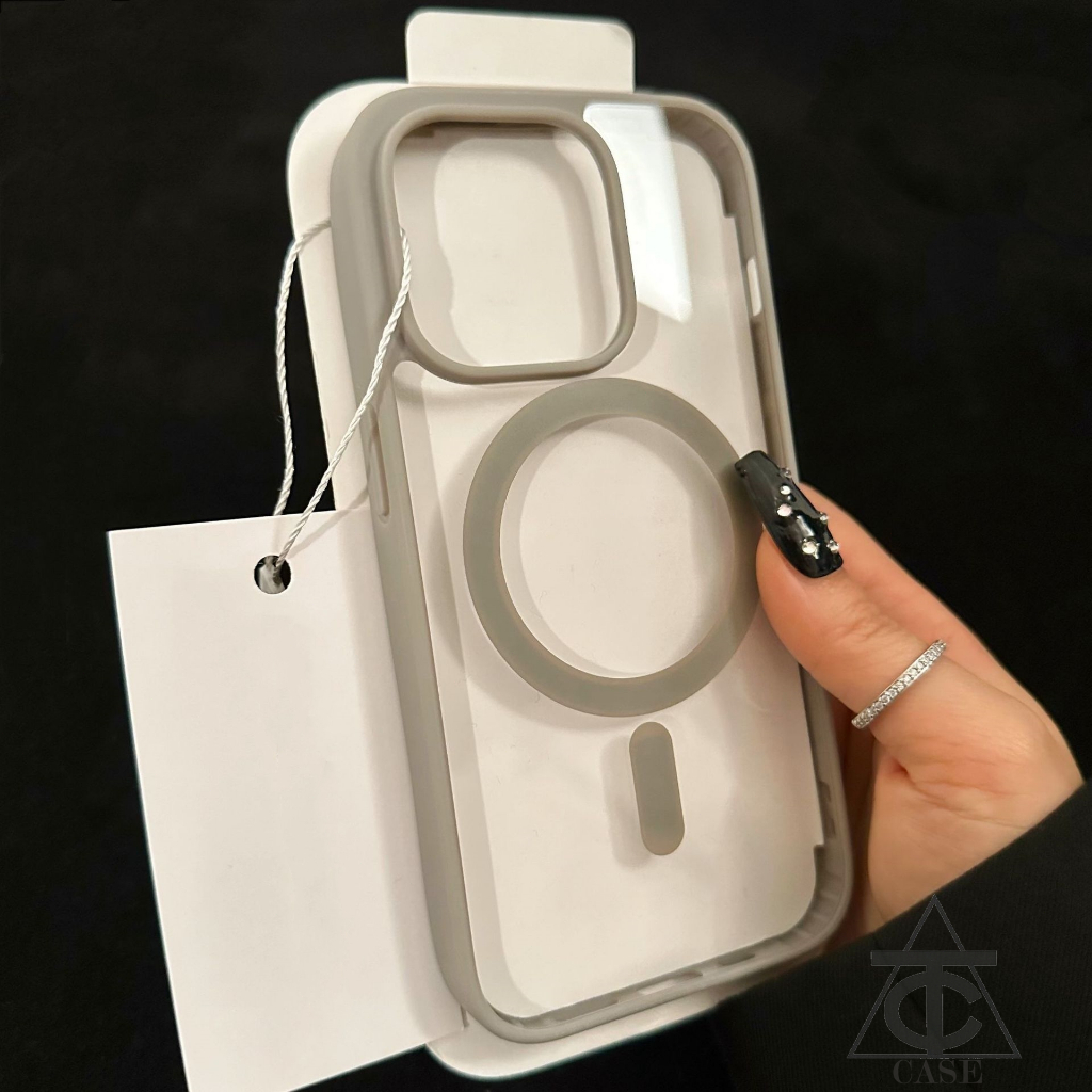 เคสโทรศัพท์มือถือ for iPhone 11 15 14 13 12 16 17 Pro Max 7 8Plus XR โปร่งใส พร้อมฟังก์ชั่นการชาร์จแบบไร้สายแบบแม่เหล็ก