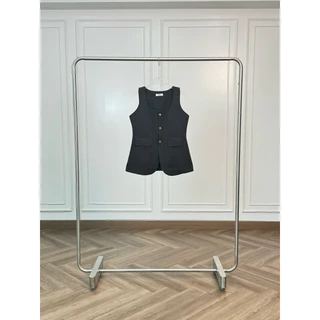 Lissaa Vest Top เสื้อ Vest กระดุมโบว์ทอง ซับใน กระเป๋าใช้งานได้จริง