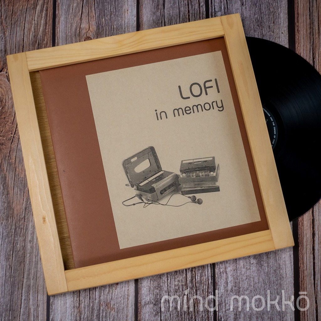 กรอบไม้สนสำหรับโชว์ปกแผ่นเสียง Vinyl ที่โปรดปรานหรือแผ่นที่กำลังเล่น