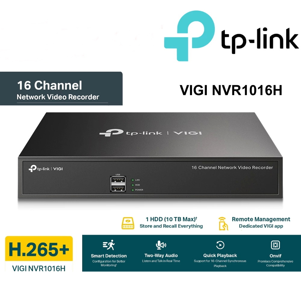 ⚡️เครื่องบันทึก NVR⚡️TP-LINK (VIGI-NVR1016H) VIGI 16 Channel Network Video Recorder