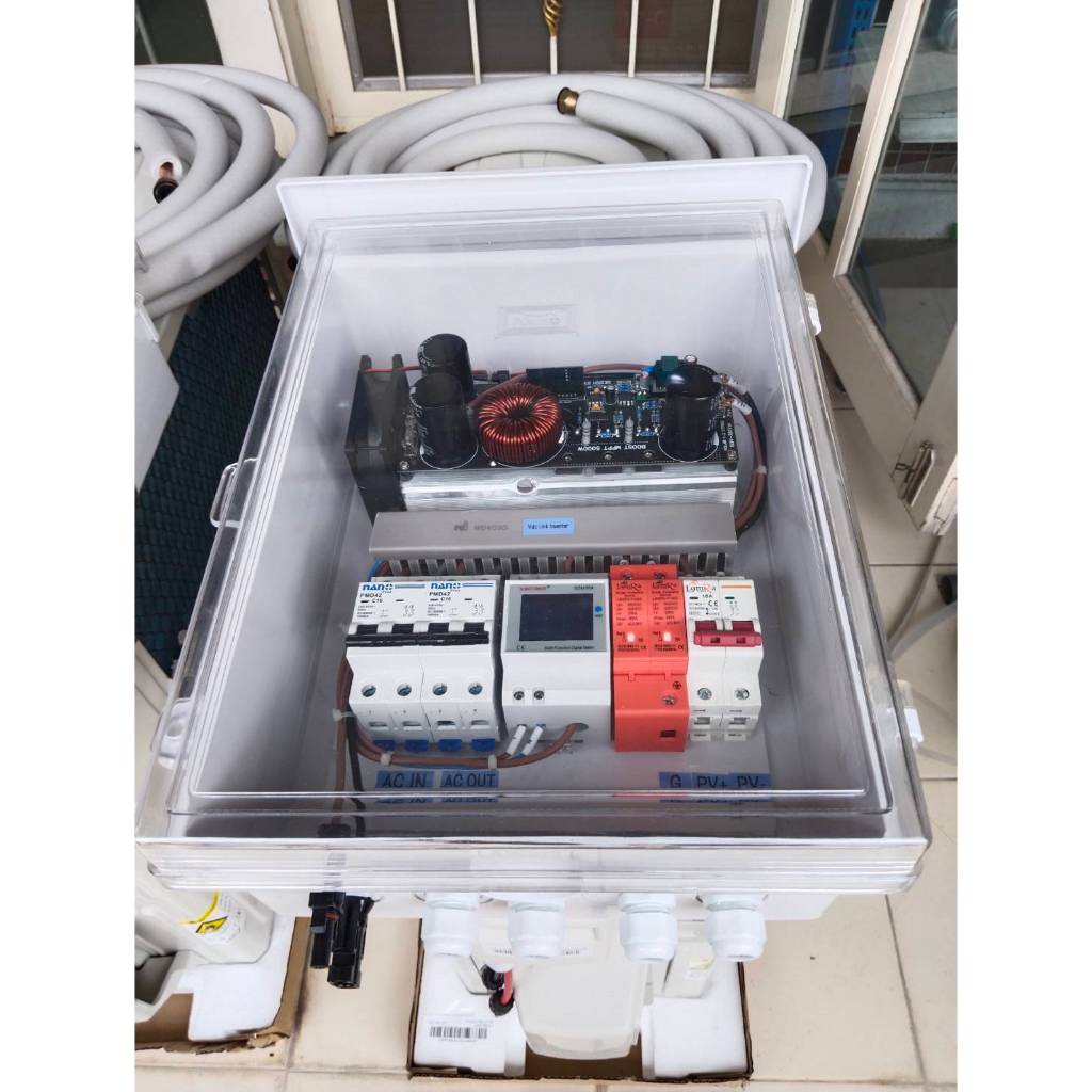 แอร์โซล่าเซลล์ 12000 BTU ใช้ร่วมกับไฟฟ้าบ้าน ประหยัดในตอนกลางวัน พร้อมแผงโซล่าเซลล์  JINKO 625 w รับ