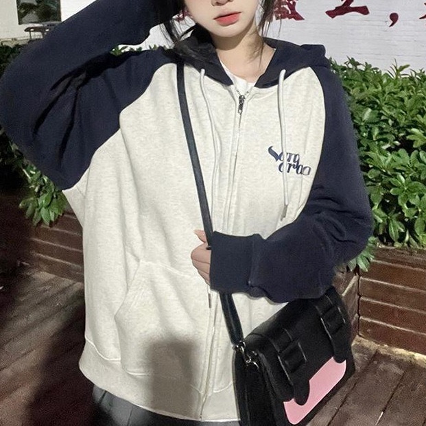 เสื้อแจ็คเก็ตกันหนาวผู้หญิง มีฮู้ด มีซิป ผ้าสำลี เนื้อผ้าหนานิ่ม สไตส์เกาหลี