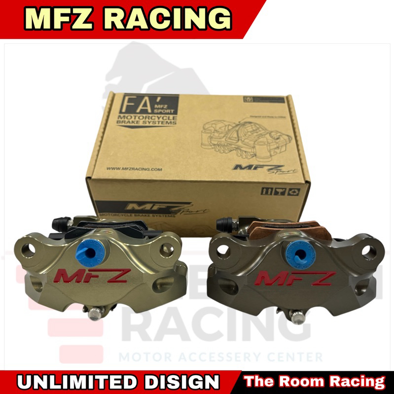 ปั๊มด้วง MFZ ของแท้ MFZ Racing แท้ 2 pot พร้อมกล่องและ น็อตเลส สีเข้น และ สีอ่อน