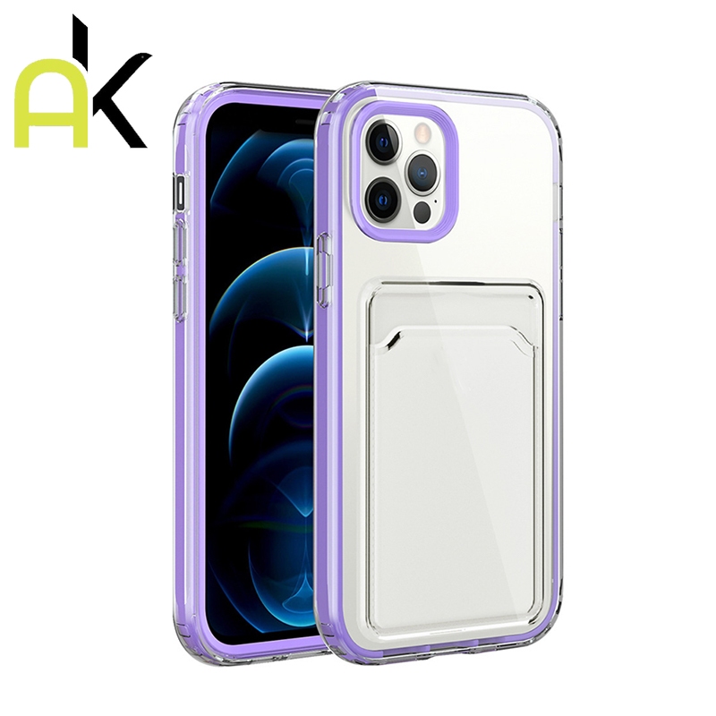 AK 3-in-1 โปร่งใส TPU เคสโทรศัพท์กรอบแข็งสีลูกกวาดที่ถอดออกได้เหมาะสำหรับ iPhone 16 11 13 12 14 15Pro Max XS XR XS MAX