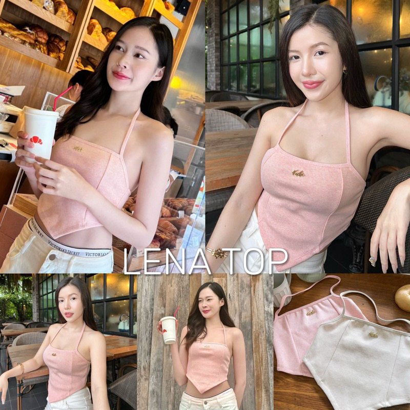 Kacha16brand - Lena Top เสื้อครอปคล้องคอ ดีไซน์ทรงสามเหลี่ยม