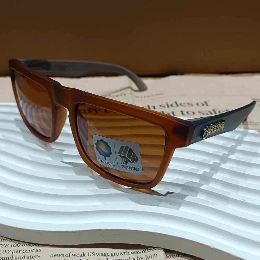 แว่นกันแดด YUCKUBE LAZOR 2015 : Root beer - Frosted Grey / Lens : Brown polarized