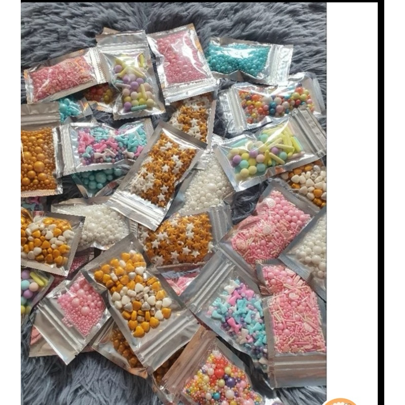 เม็ดน้ำตาล25 กรัม ตกแต่งเค้ก(สั่งขั้นต่ำ50บาทค่ะ)