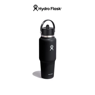 HYDRO FLASK กระติกน้ำ WIDE MOUTH TRAVEL BOTTLE WITH FLEX STRAW CAP 32 OZ กระติกน้ำสูญญากาศ เก็บอุณหภูมิความร้อนความเย็น