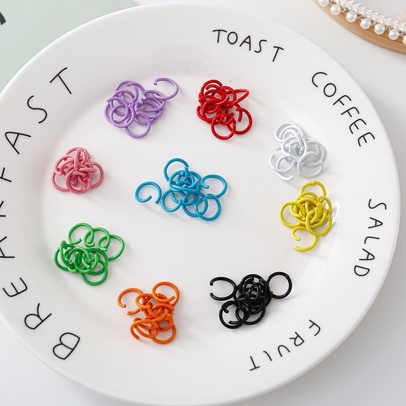 ห่วงกลมเชื่อมตะขอ แหวนโลหะติดพวงกุญแจ สำหรับทำเครื่องประดับdiy 8 มิล - รูปที่ 3