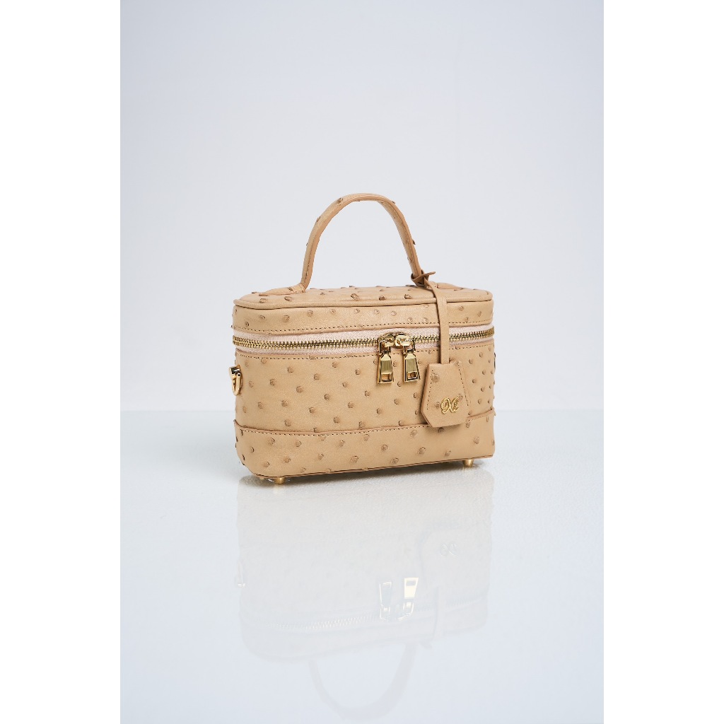 Xotique Capri  Ostrich  Bag  Vanilla