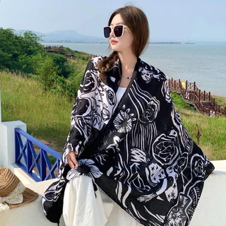 🌈🏖️ผ้าคลุมไหล่ ผืนใหญ่ (90*180 ซ.ม)ปูนั่งเล่นชายหาด มีสินค้าพร้อมจัดส่ง🏖️🌈