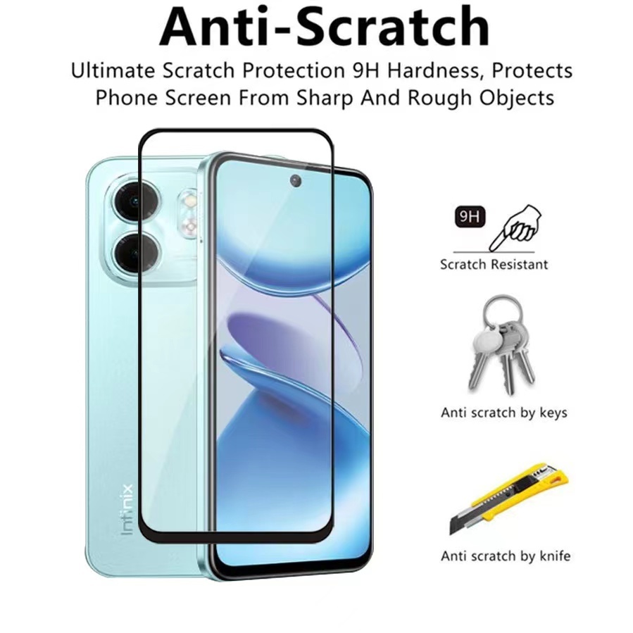 Infinix Hot 50 Pro+/infinix Hot 50i/infinix Hot 50(ส่งในไทย)ฟิล์มกระจกเต็มจอInfinix Smart 9/Infinix 