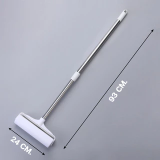 ที่กลิ้งเก็บฝุ่น(ด้ามขาว) ขนาด24cm เก็บฝุ่น ขนแมว ด้ามจับปรับความยาวได้ สะดวกต่อการทำความสะอาดพื้น
