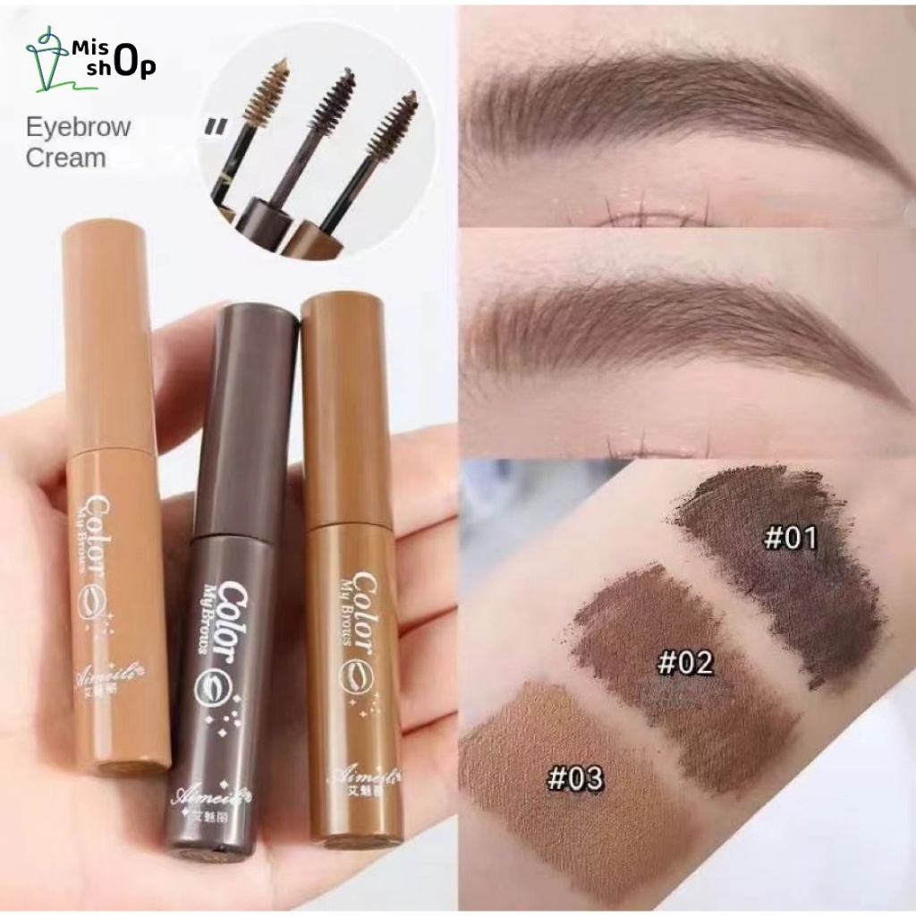 มาสคาร่าคิ้ว 3 มิติ Aimeili คิ้วดูมีมิติ ธรรมชาติ พร้อมแปรงปัดคิ้ว เรียงเส้นสวย แห้งเร็ว กันน้ํา ติดทนนาน