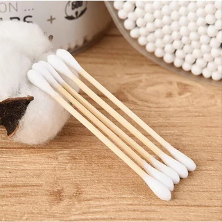 สำลีก้าน Cotton swab 500ชิ้น หัวคู่ ร้อมกล่อง ทำความสะอาดช่องหู ทิ้ง สะดวก สะอาด ถูกสุขลักษณะ