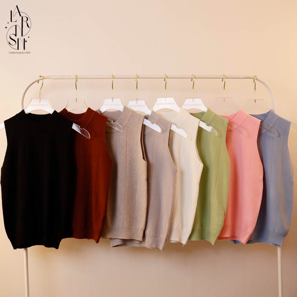 เสื้อไหมพรมแขนกุด LSN 6680 สีเอิร์ธโทนน่ารักละมุน มี8 สี