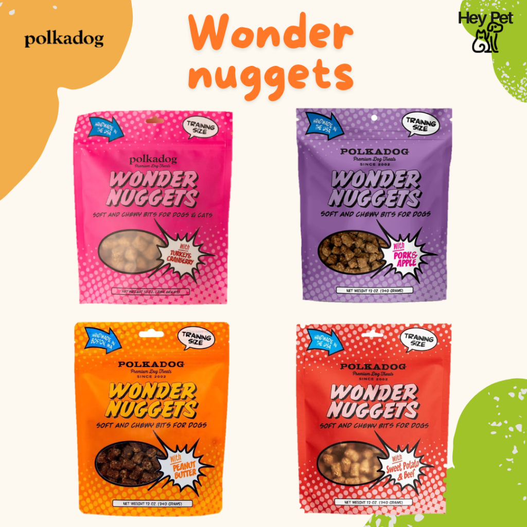 Heypet🐶ขนมเกรดพรีเมี่ยมสำหรับฝึกสุนัข Polkadog Wonder training treat