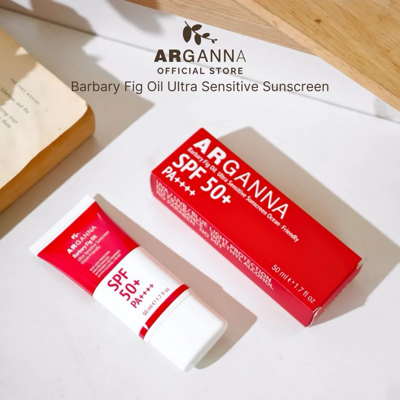 [EXP: 05/09/2026] ARGANNA Ultra Sensitive Sunscreen Ocean Friendly SPF50+ PA++++ กันแดดบาร์บารี่ ปกป้องผิวพร้อมบำรุง