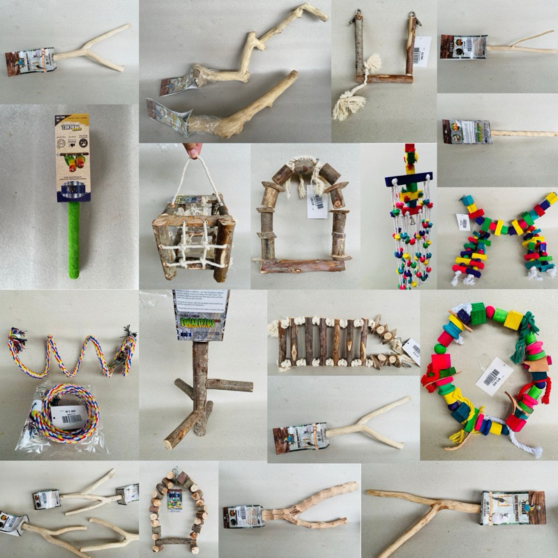 ของเล่นสำหรับนกแก้ว และสัตว์ฟันแทะทุกชนิด