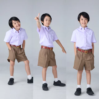 ✅ฟรี บิลเบิก✅กางเกงนักเรียนชาย สีกากี เอว 22-44 ตรารักษ์ดี