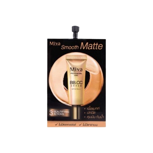 (1ซอง) Miva Smooth Matte BB&CC Cream SPF 35 PA+++ 7g