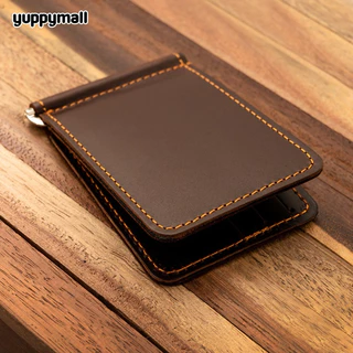 Money Clip กระเป๋าสตางค์ มันนี่คลิป หนังวัวแท้ 100% กระเป๋าใส่บัตร หนีบแบงค์ ผลิตจากโรงงานไทย