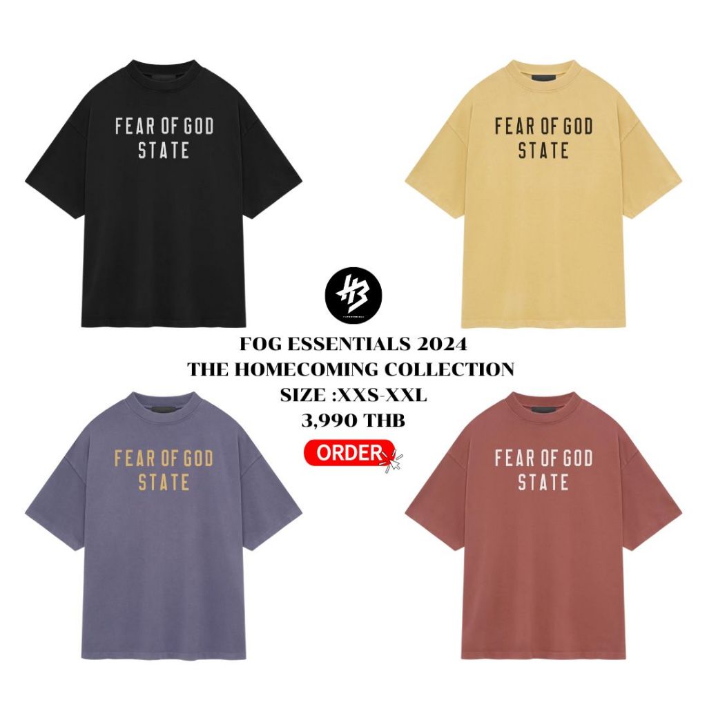 [ของแท้] FOG ESSENTIALS FW24 THE HOMECOMING COLLECTION HEAVY TEE พร้อมส่ง
