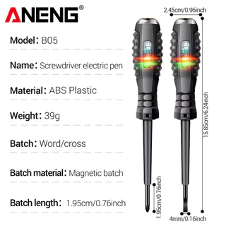 Aneng B05 แรงบิดสูงสีวัดแสงปากกาไฟฟ้า, ไขควง, มัลติฟังก์ชั่ช่างไฟฟ้าอัจฉริยะทุ่มเทลวดหักวัดปากกาไฟฟ้า