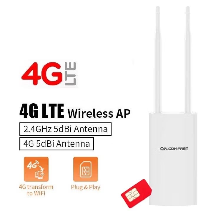 4G Outdoor Router AP 300Mbps Support 90 Device+-