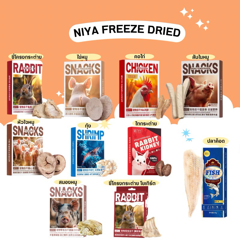 NiYa ฟรีซดรายกล่องสุดแซ่บ (สินค้าพร้อมส่งจากไทย🇹🇭)