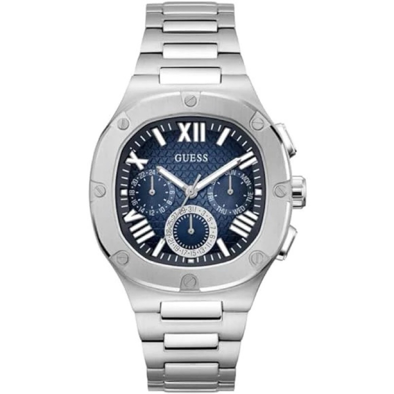 นาฬิกา GUESS ผู้ชายGuess Headline Blue Dial Stainless Steel Mens Watch GW0572G1 42mm GW0572G2 GW0572