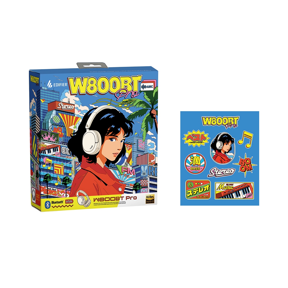 Edifier W800BT Pro ArtPack หูฟังไร้สายแบบครอบหูพร้อมระบบตัดเสียงรบกวน Bluetooth V5.4 การโทรที่ชัดเจน - รูปที่ 3