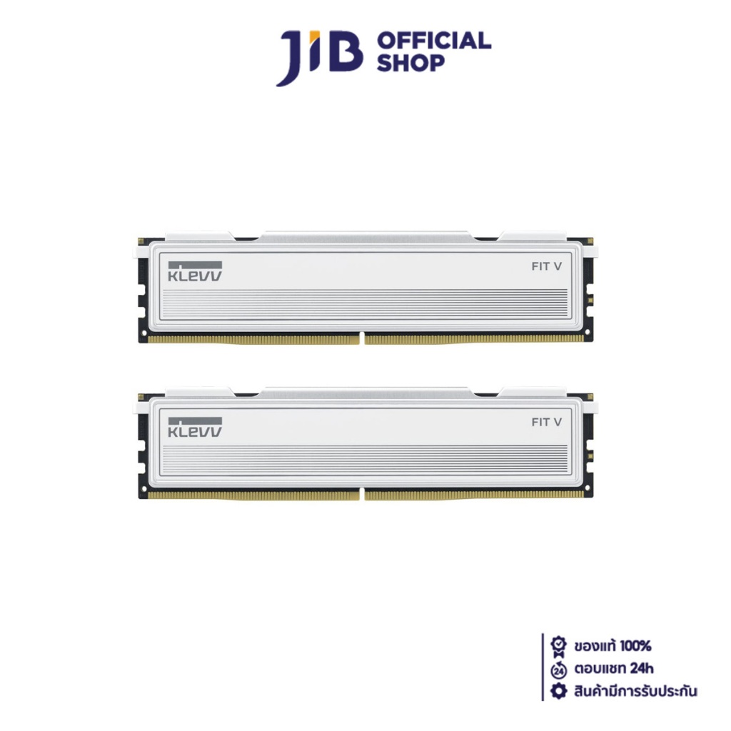 32GB (16GBx2) DDR5 5600MHz RAM (หน่วยความจำ) KLEVV FIT V (AMD EXPO & INTEL XMP) (SILVER) (KD5AGU880-56K300F)
