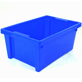 แพ็ค 10ใบ ลังพลาสติก ทึบ สลับ ซ้อน ขนาด 53x 35 x 23 cm. #424