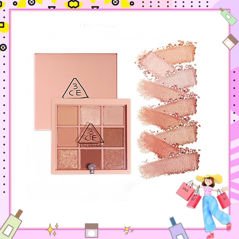 3CE Multi Eye Color Palette -9 colorแป้งเนื้อละเอียดและเกลี่ยง่าย