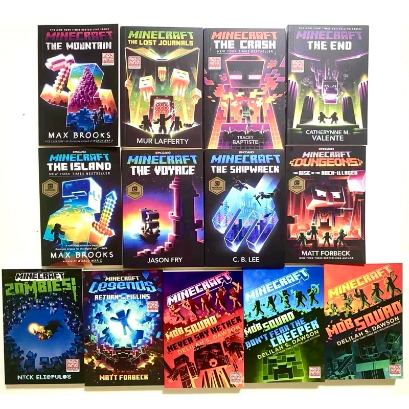 MC Minecraft English Novel Full Set of 1-13 Volumes Minecraft Voyage/ Shipwreck/Crash/Mountain