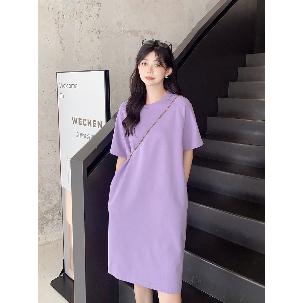 Yolanda ชุดเดรส แฟชั่น ผู้หญิง ทรงโอเวอร์ไซส์ สาวอวบใส่ได้ สามารถใส่คลุมท้องได้ HJ3465 รูปที่ 5