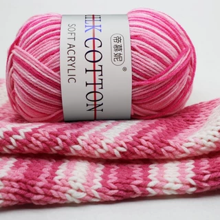 ไหมพรมคอดตอลนม3ply สีแบบทูโทน มากกว่า10สี ไหมเนื้อนุ่ม 100%Cotton ถักง่ายเนื้อลื่นนุ่ม พร้อมส่ง