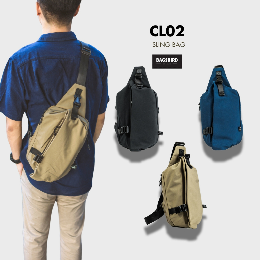 bagsbird รุ่น CL02 กระเป๋าคาดอก SLING PACK มี SOFT กันกระเเทก 3 ชิ้นรอบใบ ปกป้องได้ดี