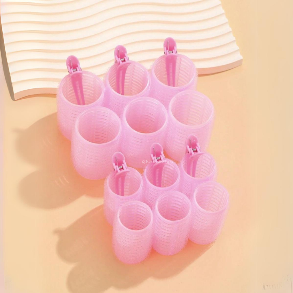 HR-015 โรลม้วนผม 2 ขนาด พร้อมกิ๊บหนีบ เซต 18 ชิ้น 4cm+3cm ม้วนได้ทั้งหัว Bombsshall | Hair Roller Set 2 Sizes with Clips - รูปที่ 3