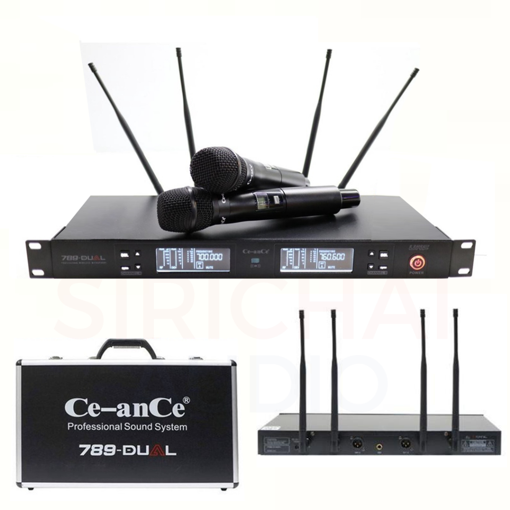 ไมค์ลอยคู่ Ce-anCe รุ่น U789 DUAL ปรับความถี่ 4เสา