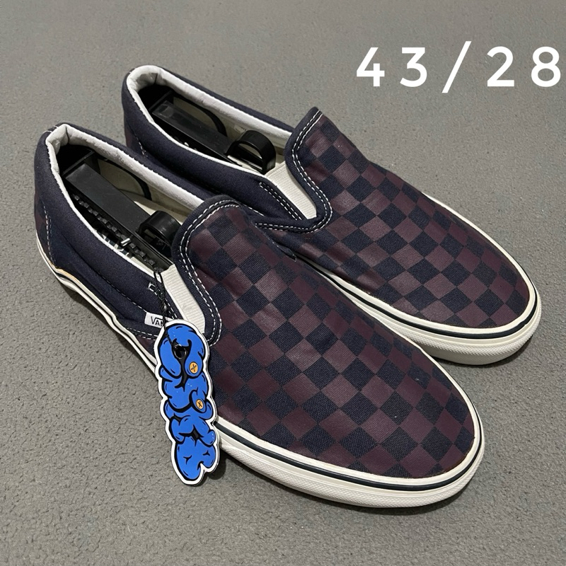 Vans Slip-On CheckBoard (ป้ายปีเก่า) Size 10/43/28cm.#casualsk8 #รองเท้ามือสองของแท้