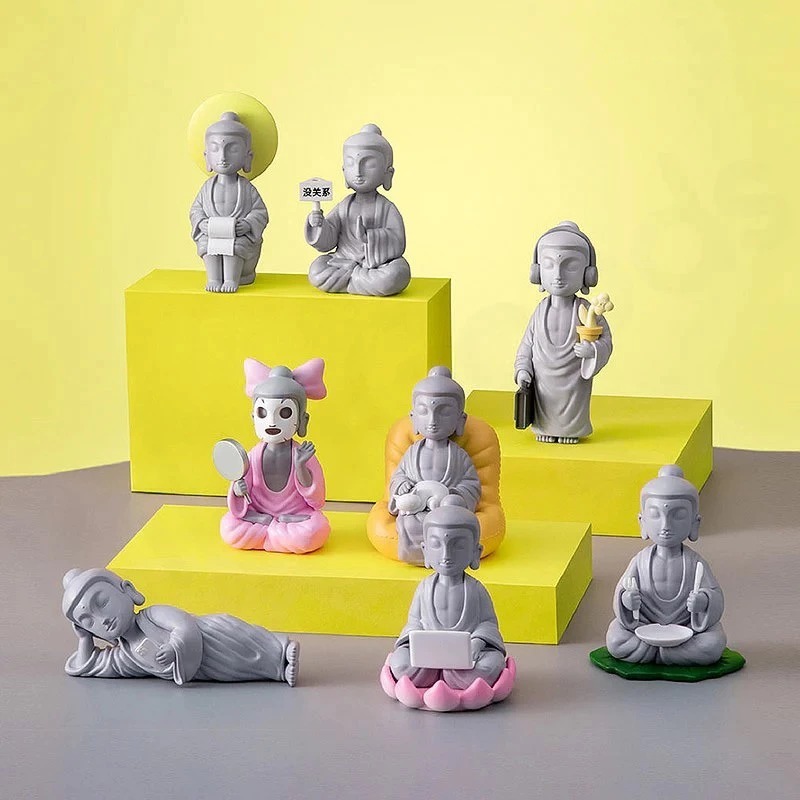 [แบบจุ่ม] amitofo peaceful buddhist blind box ลิขสิทธิ์แท้ พร้อมส่ง [หลวงเจ้] 6ตัว/BOX