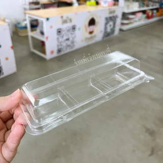FF10 FF-10 FF 10 กล่องขนม 3 ช่อง กล่องใสใส่ขนม 3 ช่อง กล่องบราวนี่ 3 ชิ้น (แพ๊ค50ใบ) ฝาพับ ล๊อคแน่น ใสแจ๋ว ใส่ขนมสวย