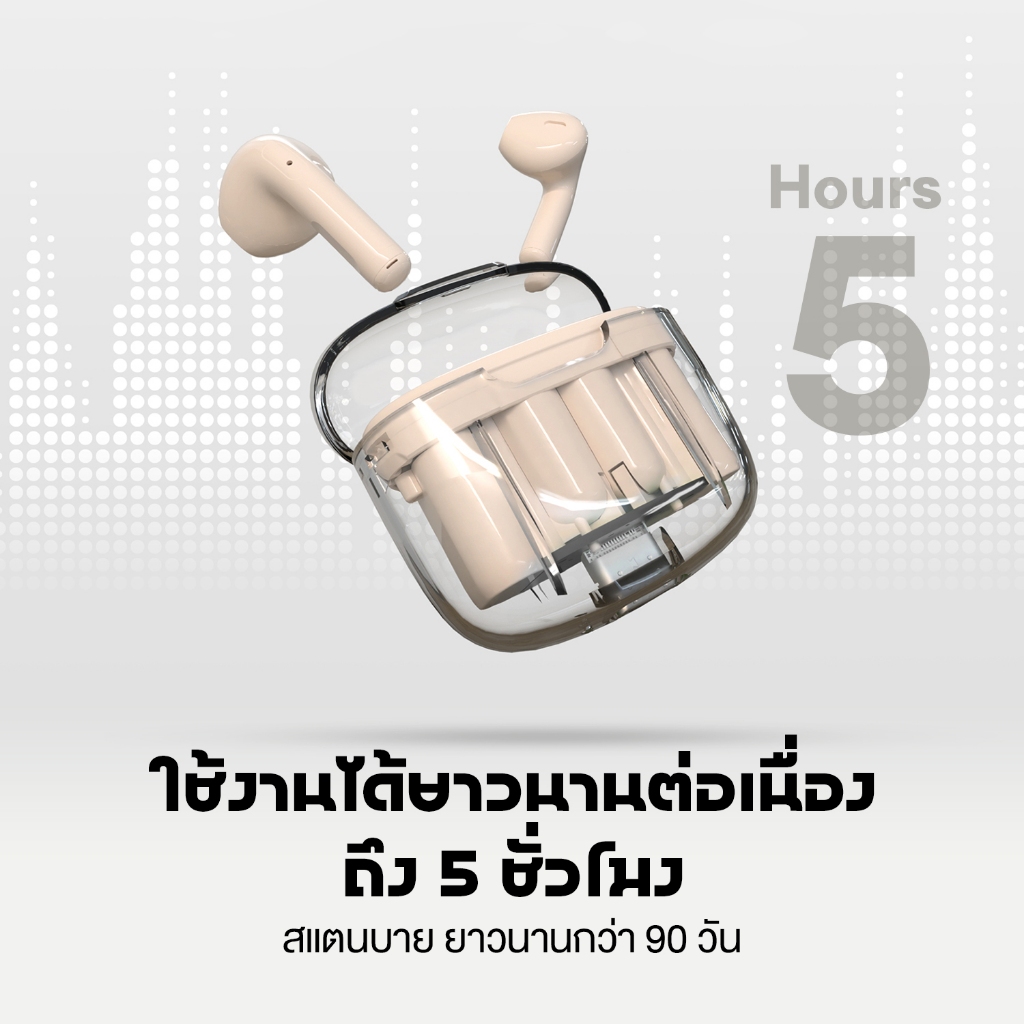 FANTECH หูฟังบลูทูธ หูฟังไร้สาย Bluetooth Headset True Wireless บลูทูธ 5.3 รุ่น TW10 WAVE 10