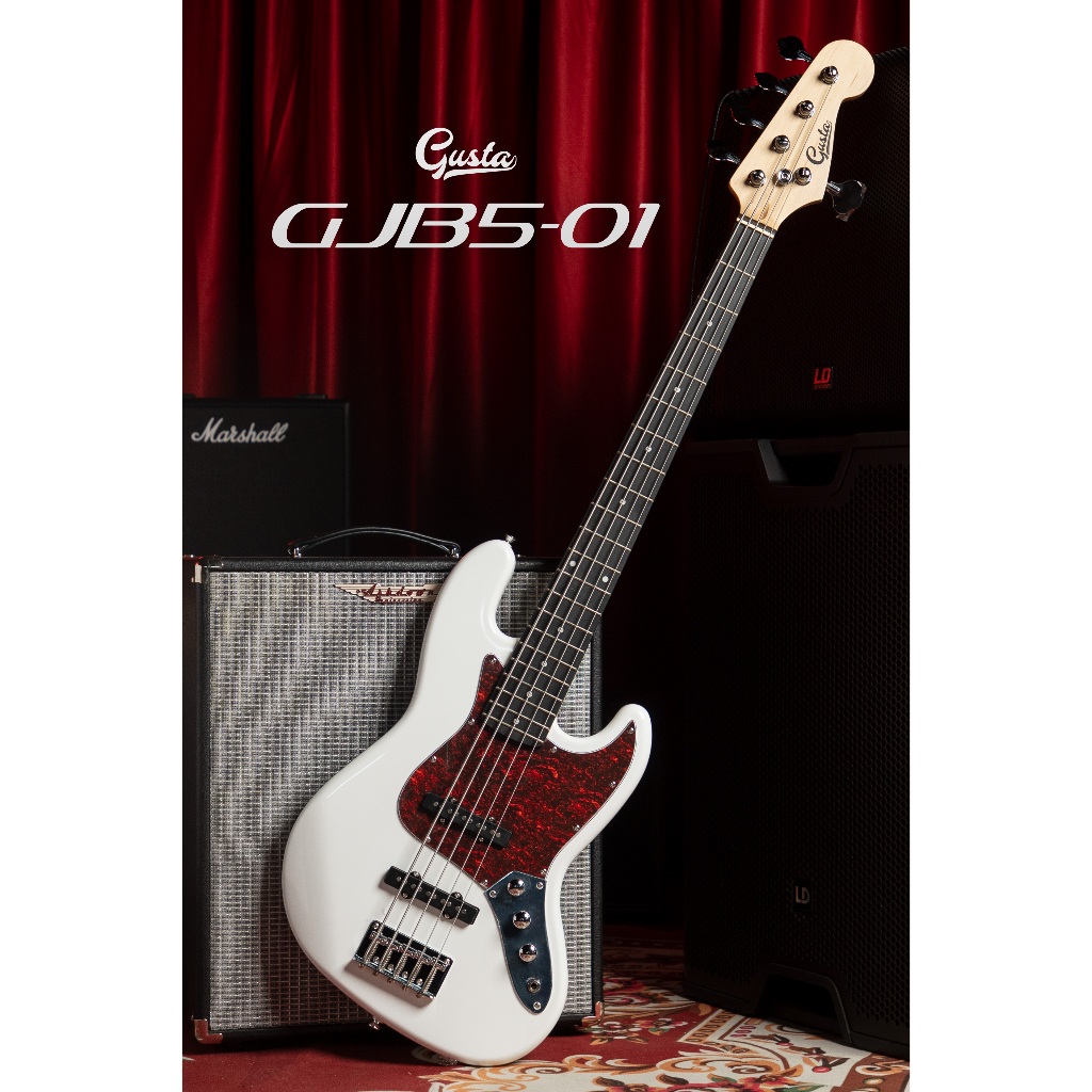 Gusta GJB5-01 กีตาร์เบสไฟฟ้า + รับประกันศูนย์ 1 ปี Music Arms