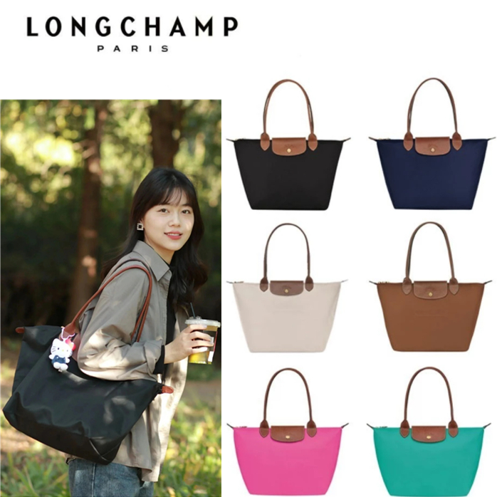 สินค้ามีพร้อมส่งที่ไทย กระเป๋า Longchamp แท้ LePliage Classic รุ่นฝาสีน้ำตาล tote bag หูยาว กระเป๋าช